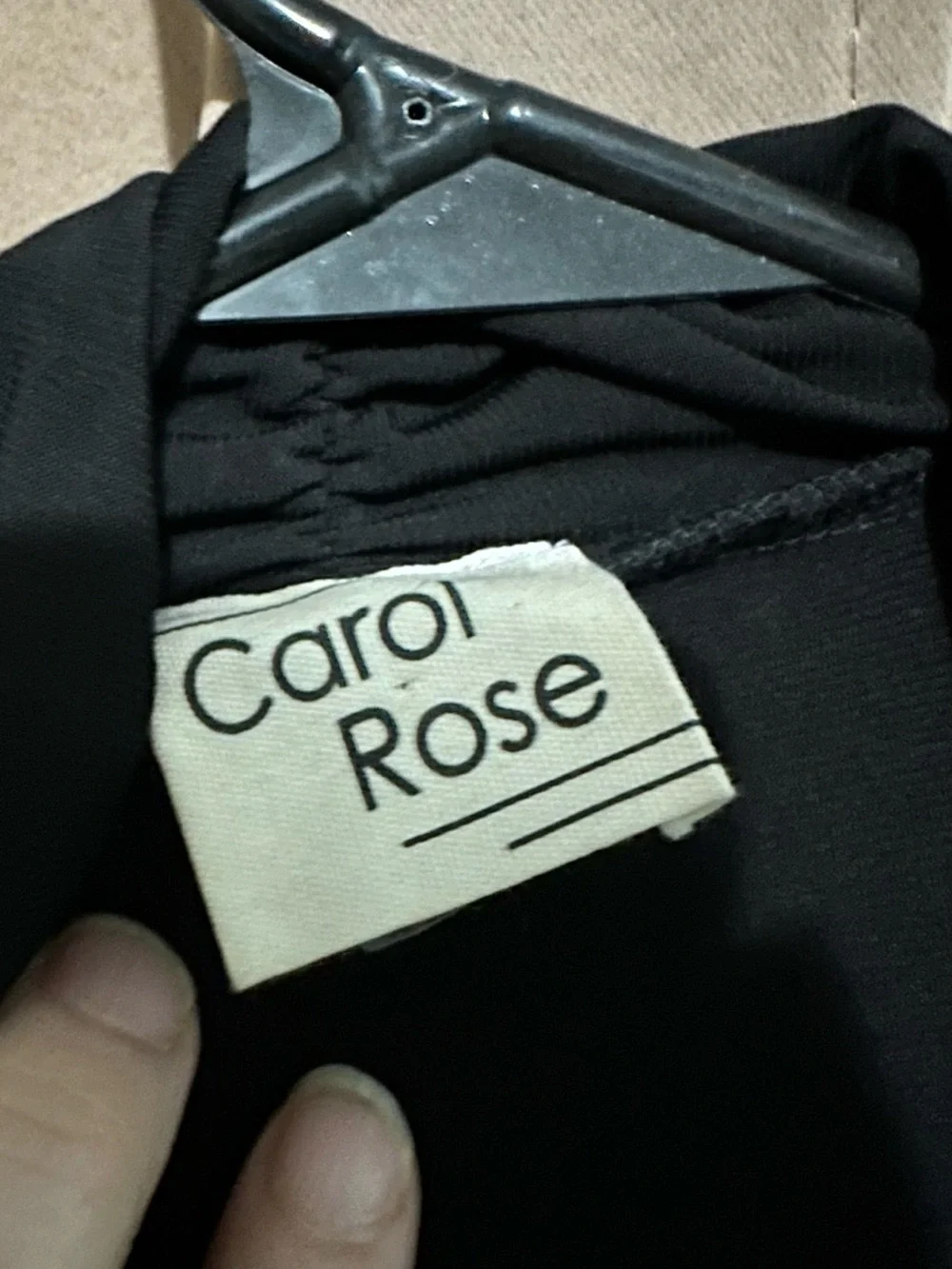 Carol Rose Black Draped Single-Button Blazer